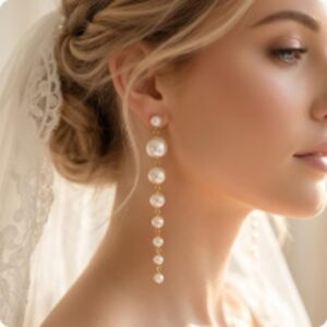 Bridal Pearl Drop Earrings